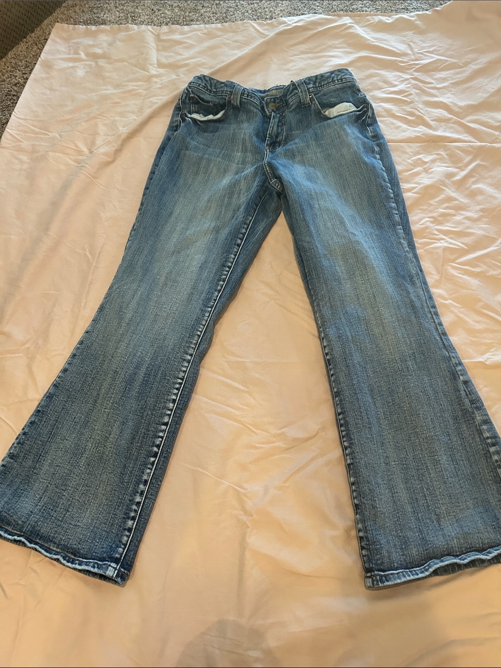 Vintage - Casual Wide Leg jeans with embellished pockets